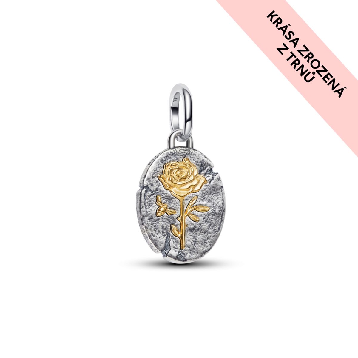 PANDORA Medailónkový prívesok Ruže