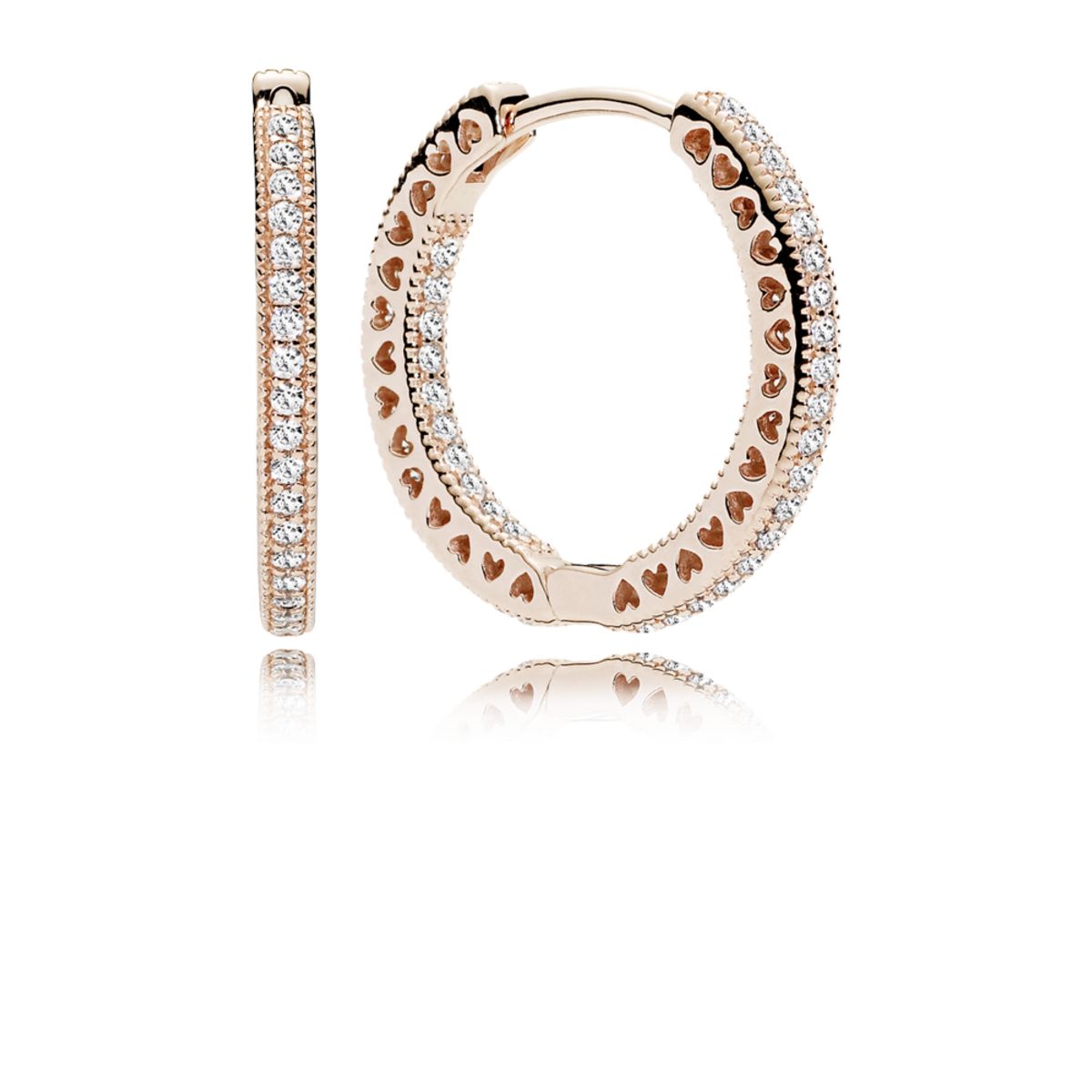 PANDORA Rose náušnice Srdce PANDORA