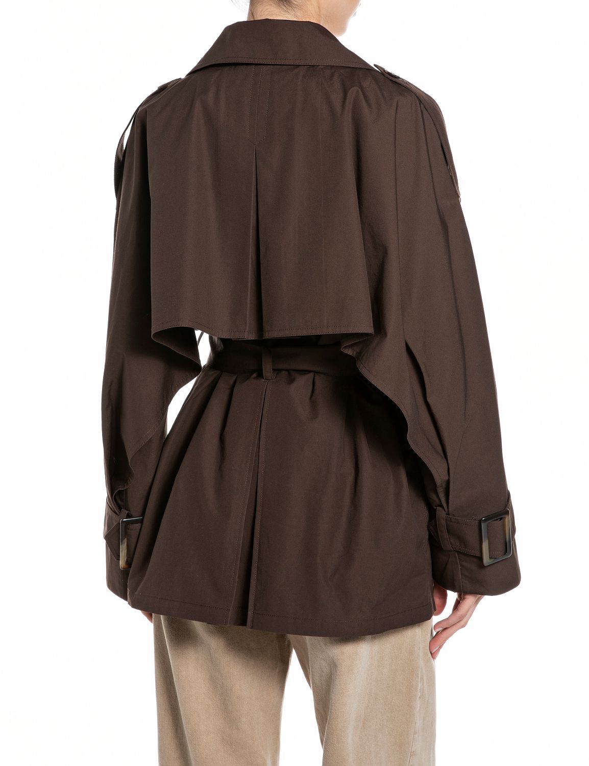 KRÁTKÝ TRENCH KABÁT RELAXED FIT - galerie #3