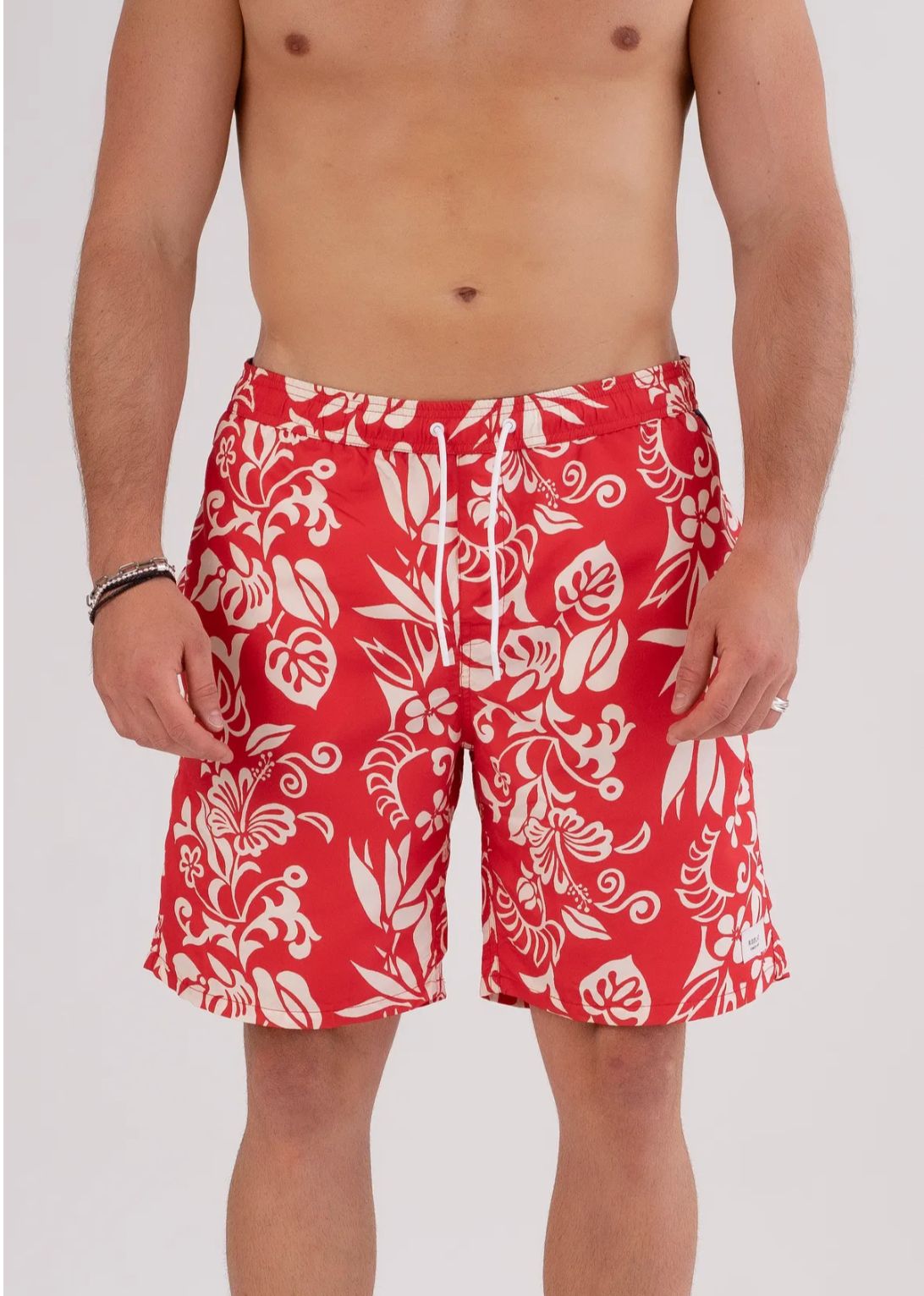PÁNSKÉ PLAVKY ALOHA S VZOREM IBIŠKU - galerie #3