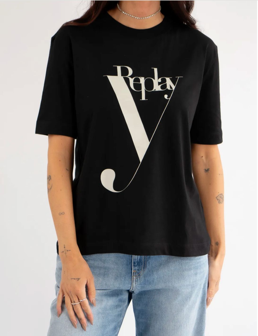 BOXY BAVLNĚNÉ TRIČKO S MAXI POTISKEM - galerie #1
