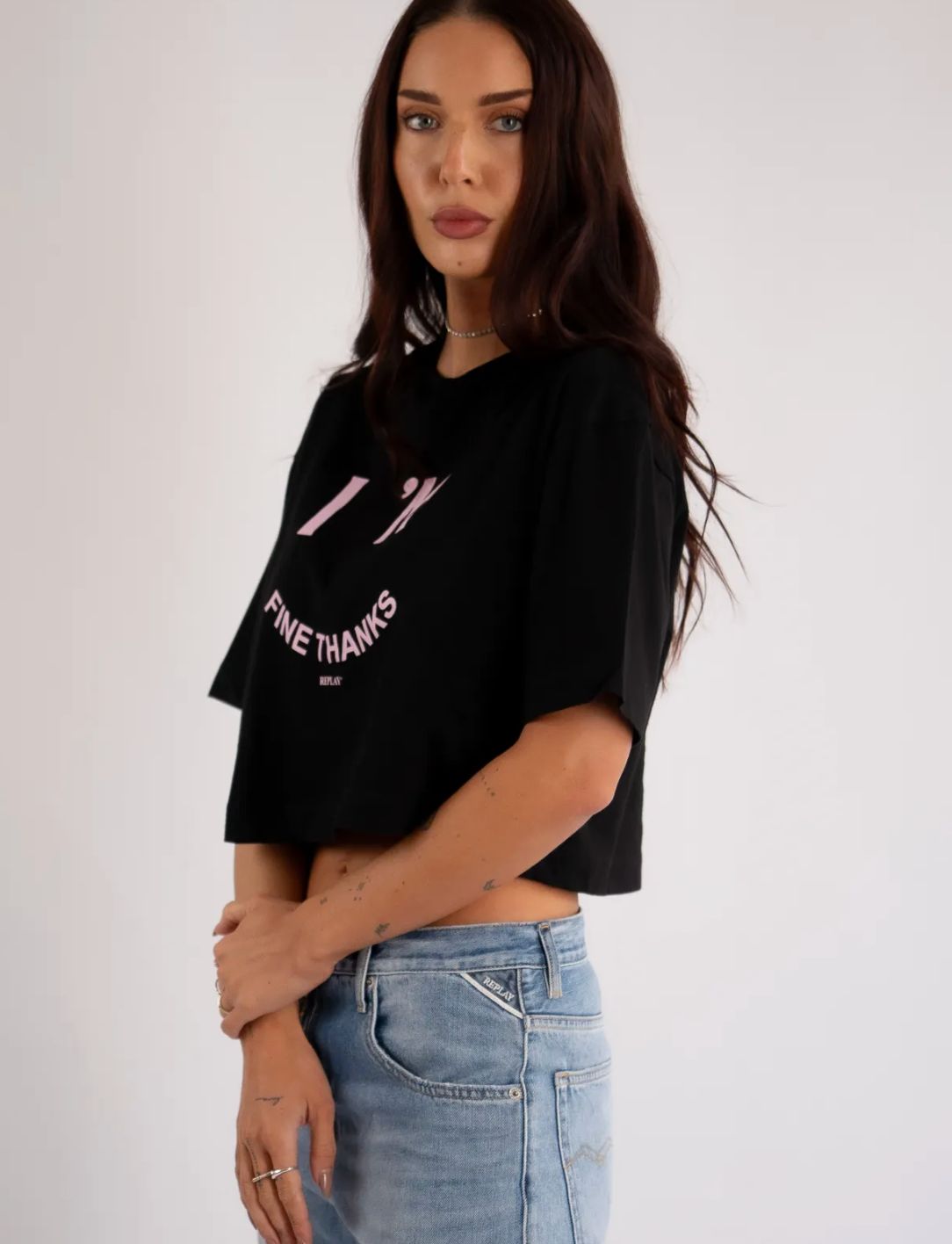 CROPPED TRIČKO S POTISKEM - galerie #1