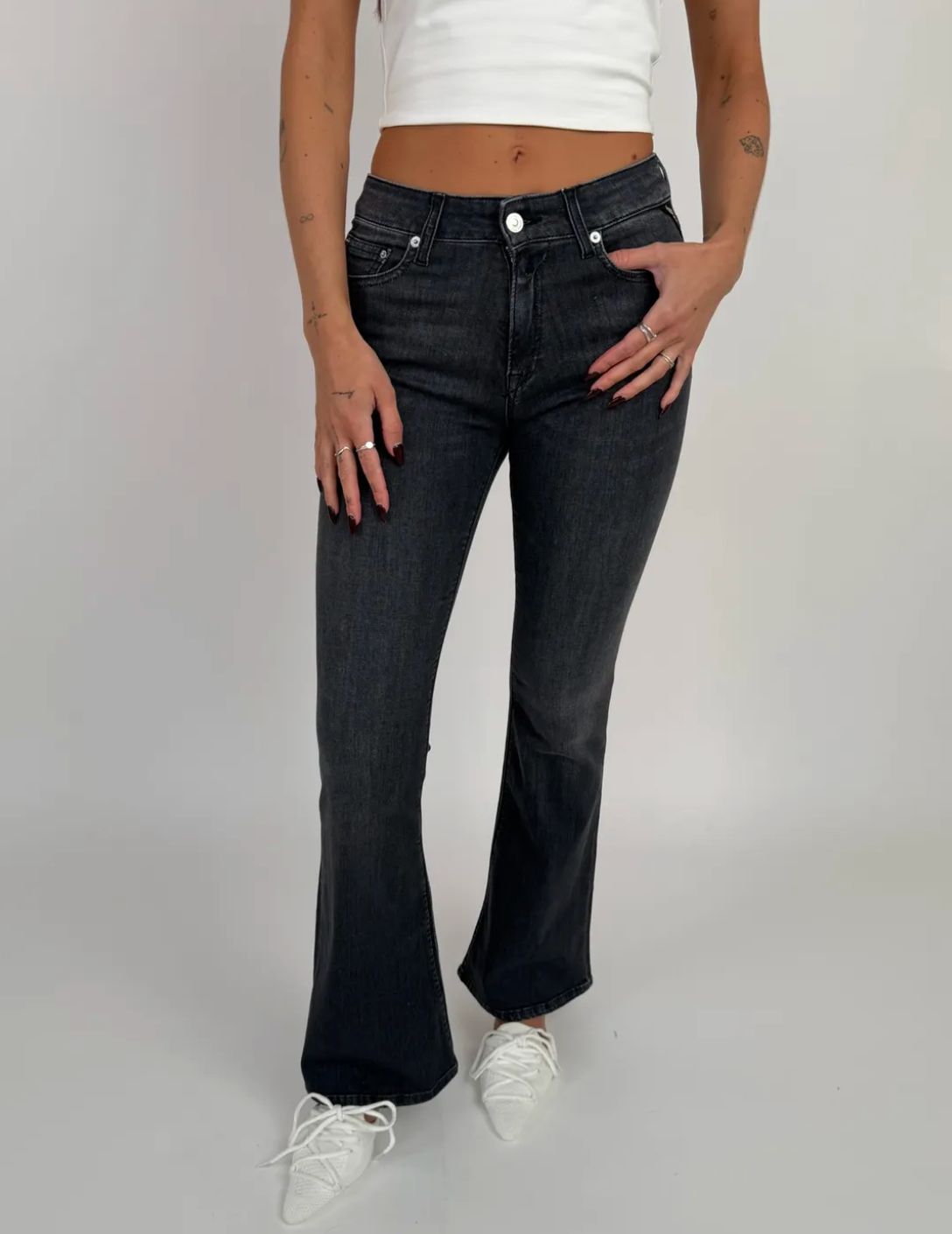 DŽÍNY JOELLA FLARED BOOTCUT - galerie #3