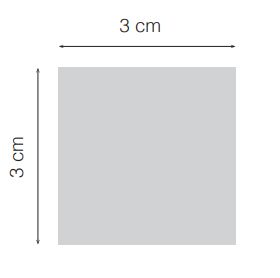 Kontrolný štvorec 3x3 cm