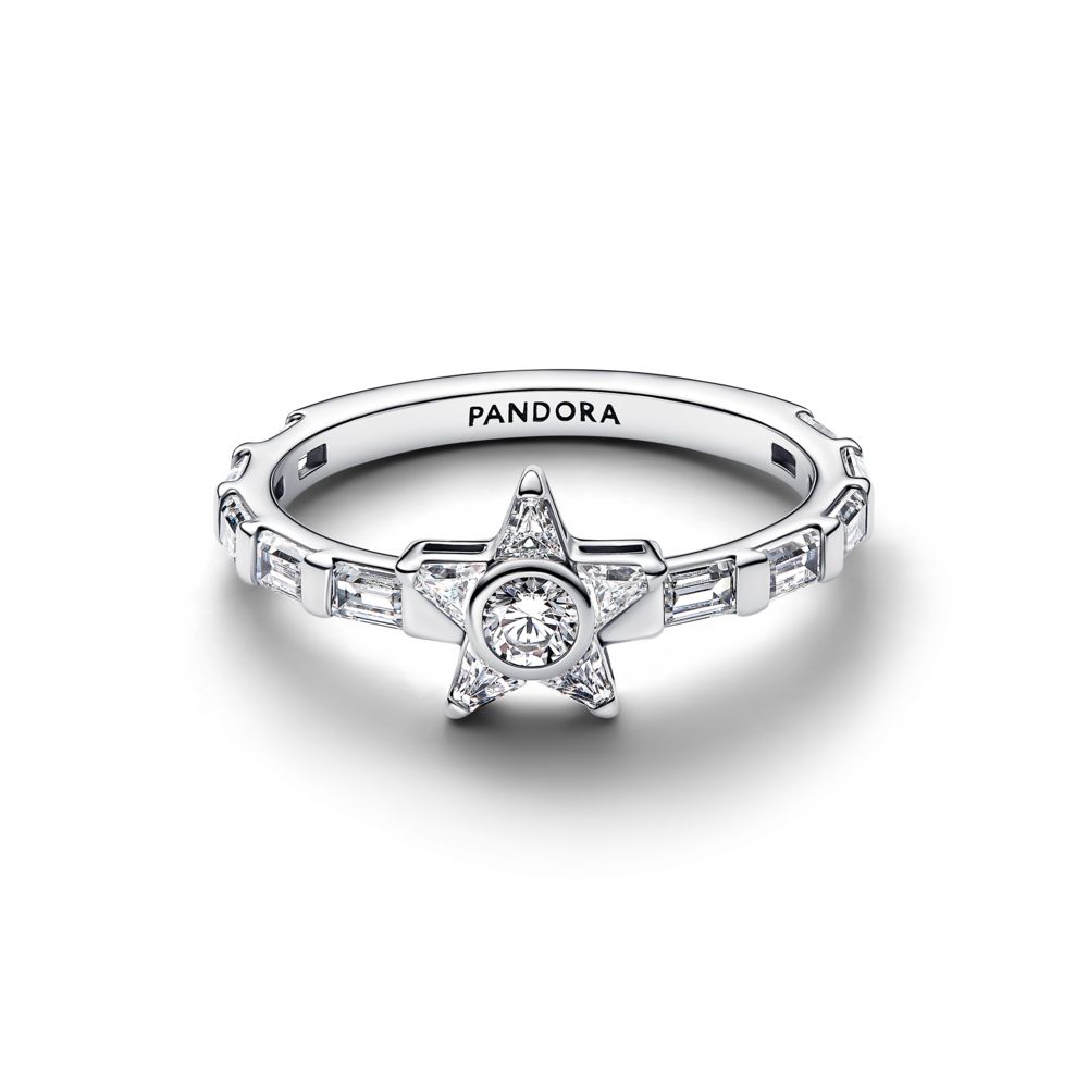 Pandora Prsten Třpytivá hvězda s pavé - galerie #3