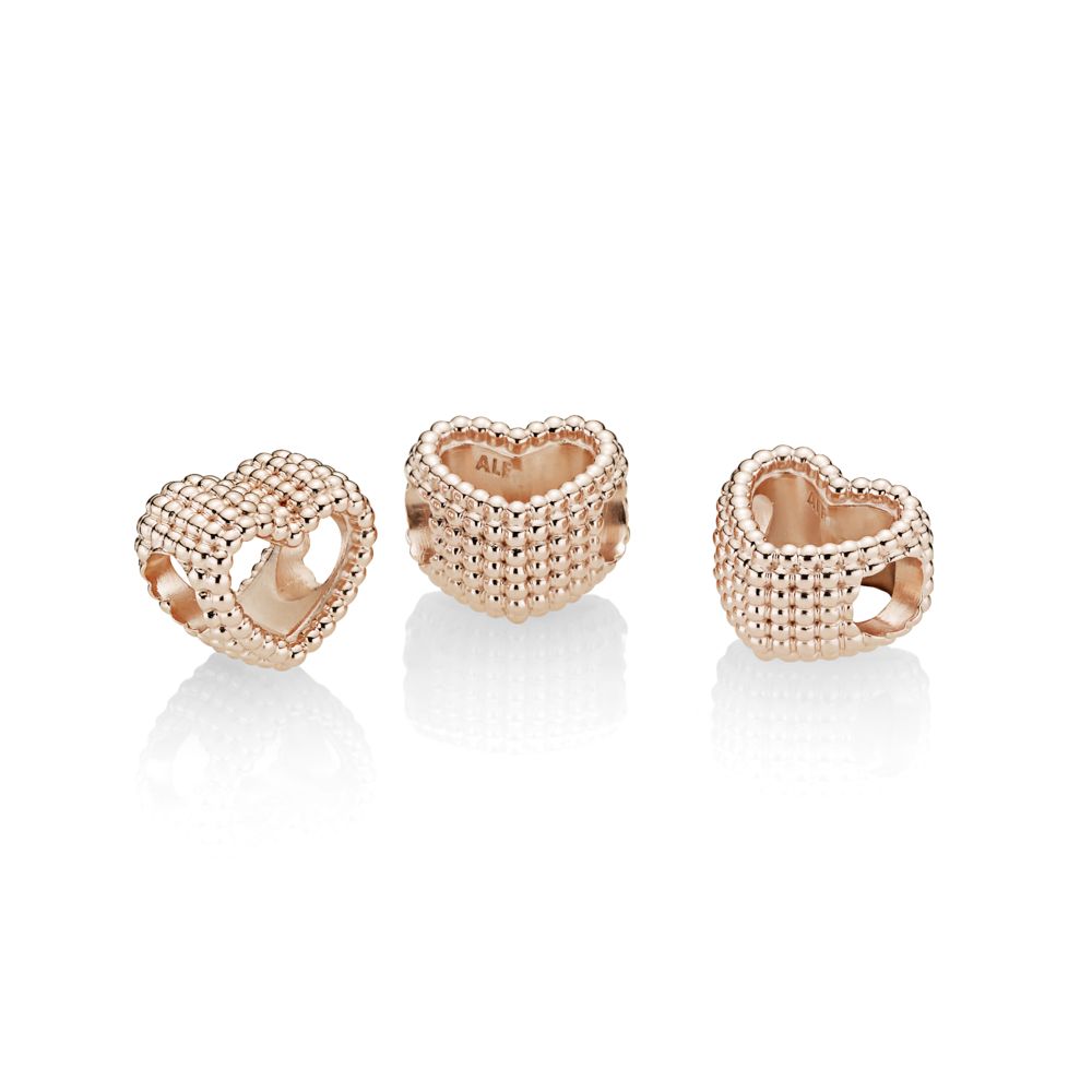 01PANDORA Rose přívěsek Korálkové srdce