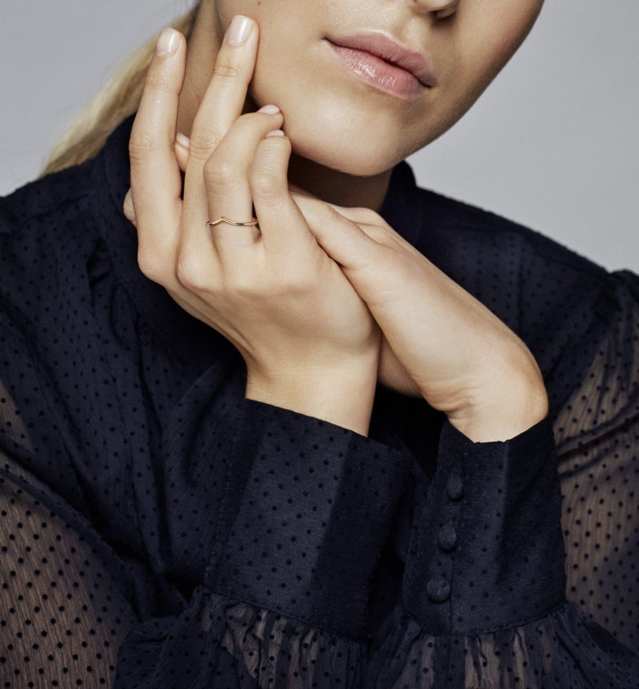 01 Rose prsten Lesklé přání