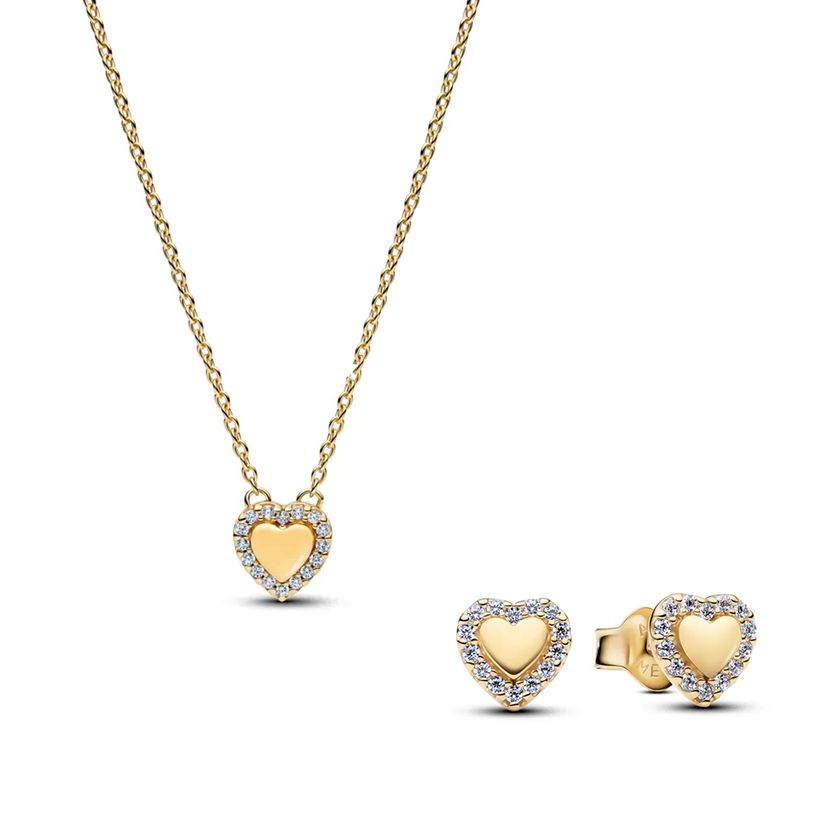 PANDORA SET náhrdelník so srdiečkom na gravírovanie