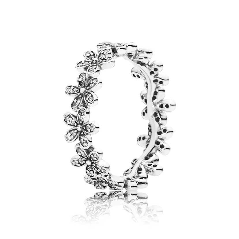 prsten Proužek třpytivých sedmikrásek