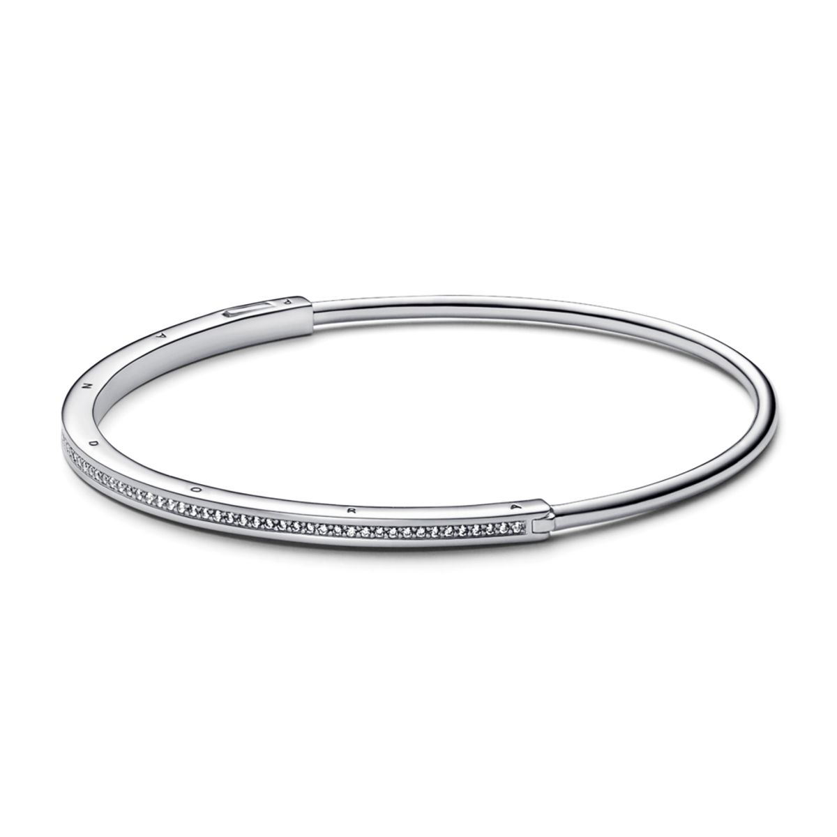 PANDORA pevný náramek Signature s I-D Pavé 1